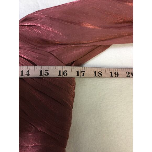 LULU'S SZ L Playful Delight Rusty Rose Bow-Front Long Sleeve Mini Dress B68 - Picture 4 of 7